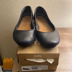 Black flats by Zodiac, bottoms have good grip